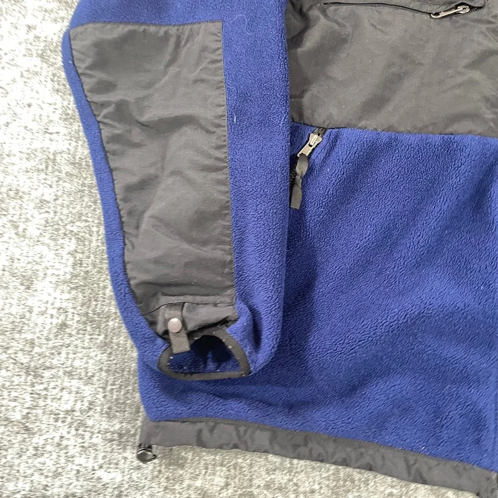 The North Face Denali Jacket Mens XL Blue Black Fleece‎ Full Zip Outdoor Hiking